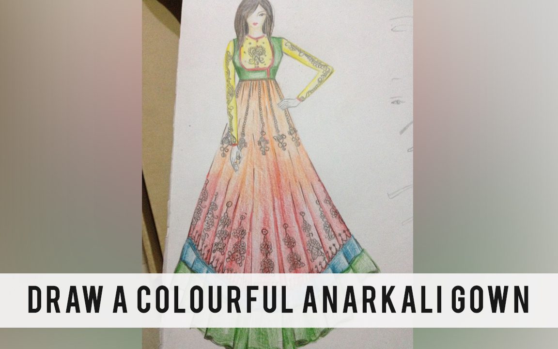 Pin by Deepa on anarkali | Fashion illustration dresses, Dress design  sketches, Dress illustration