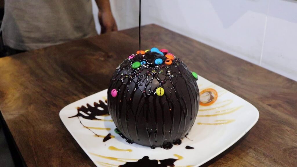 melting chocolate bomb cake