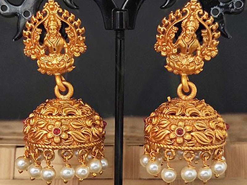 jhumka temple jewellery